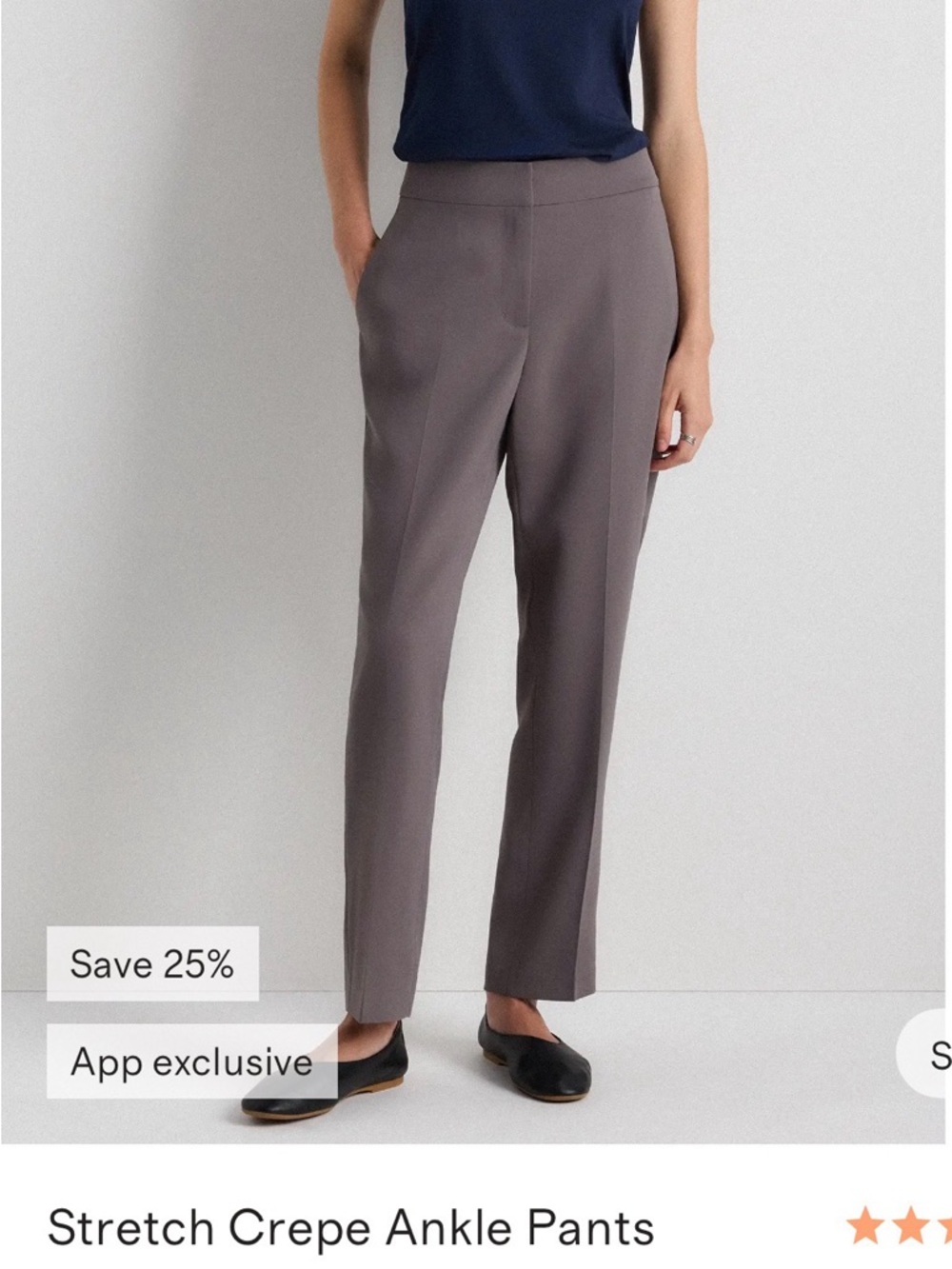 Quince Straight-Leg Crepe Pants in Taupe Gray